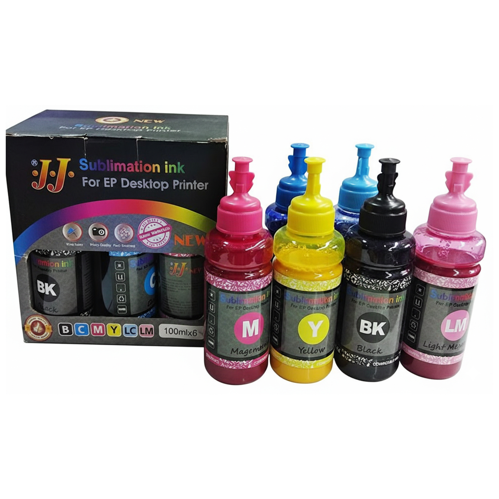 Sublimation Ink for Epson Inkjet Printers – 6 Color Set