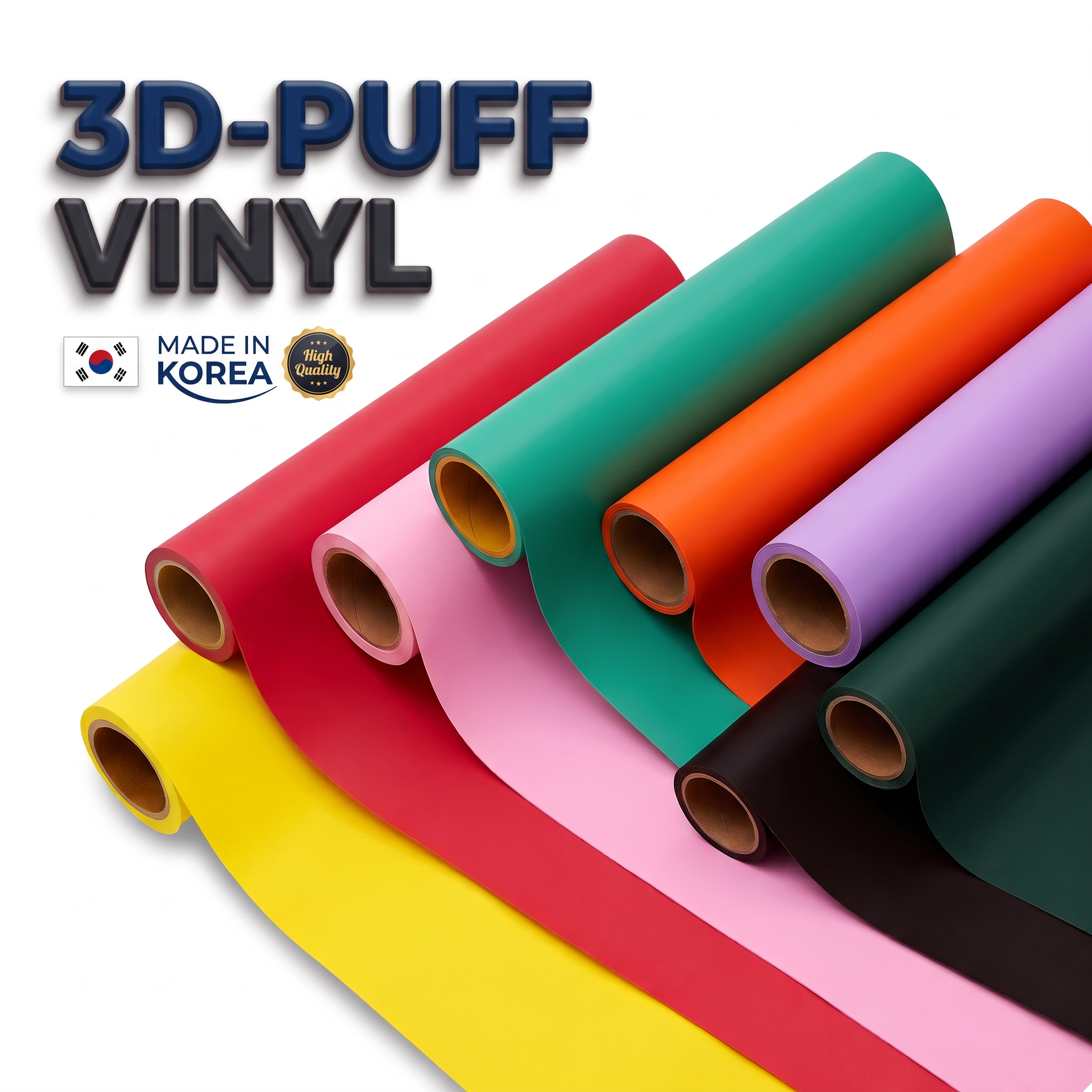 Heat Transfer Vinyl Roll, 3D-Puff Vinyl,