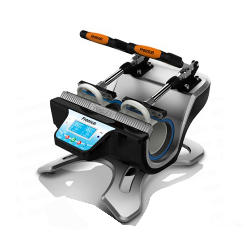 2-in-1 Efficiency Double Station Mug Heat Press Digital & Precise Control Adjustable Tension Screw Cup Printing Machine