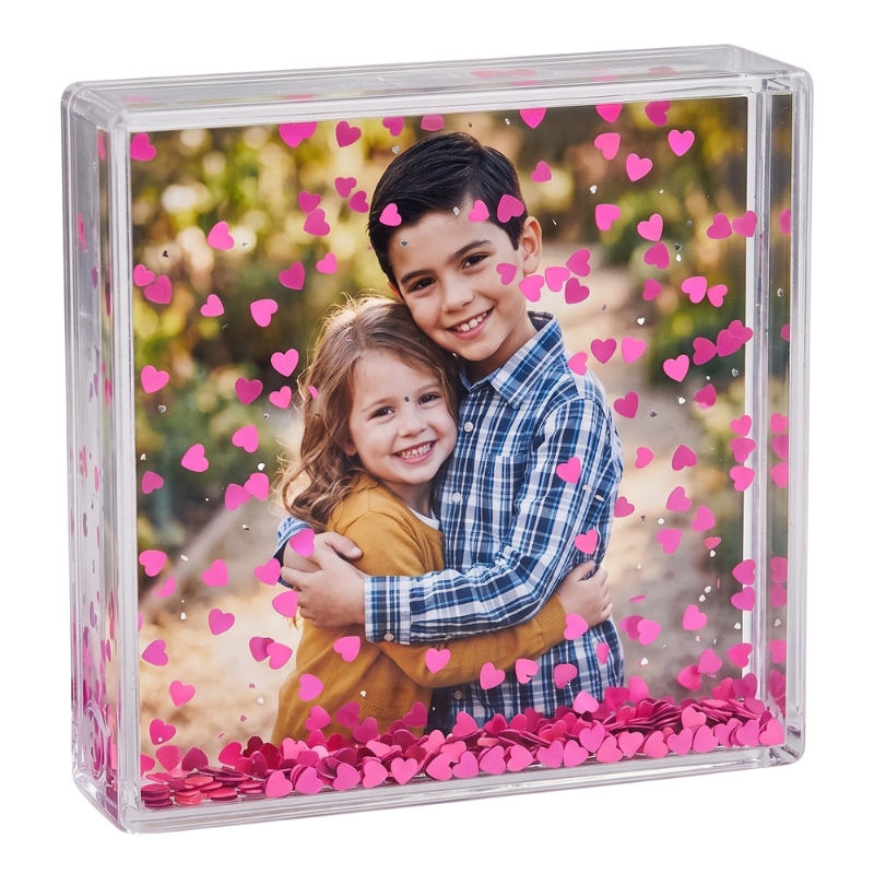 Liquid-Filled Photo Frame Clear Acrylic 10x10 cm