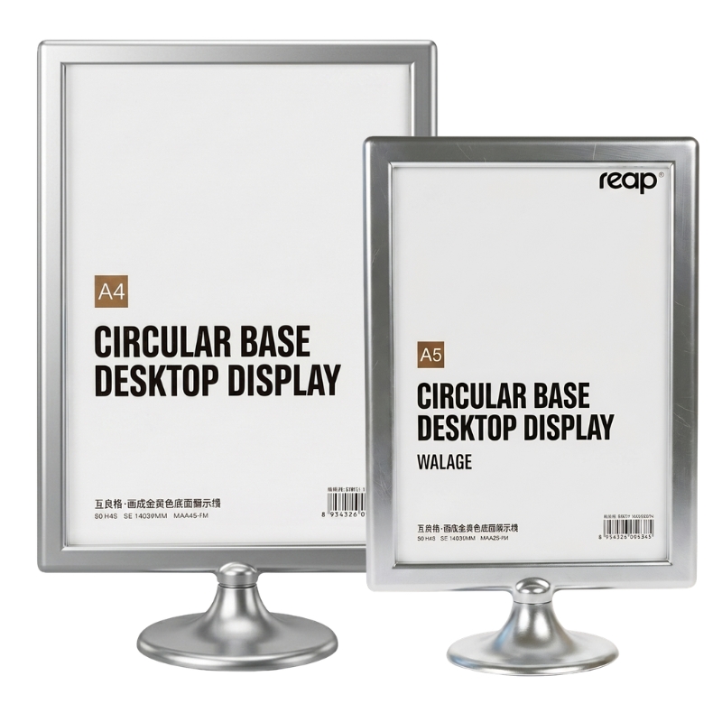 Desktop Sign Holder with Circular Base