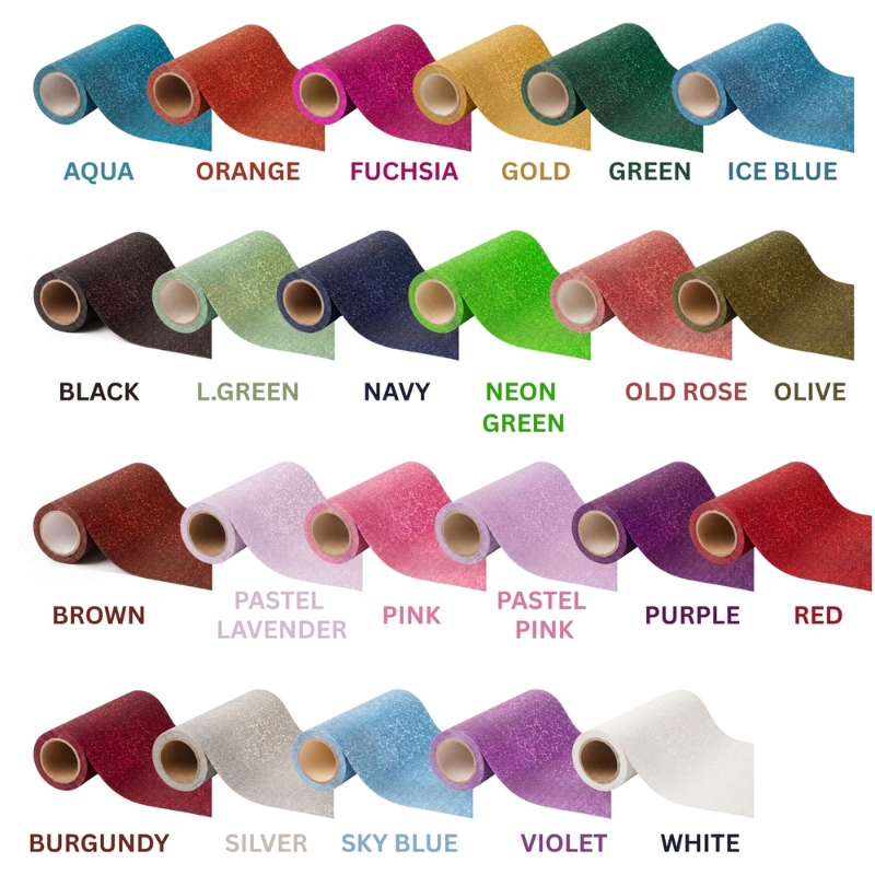 Glitter Heat Transfer Vinyl Roll