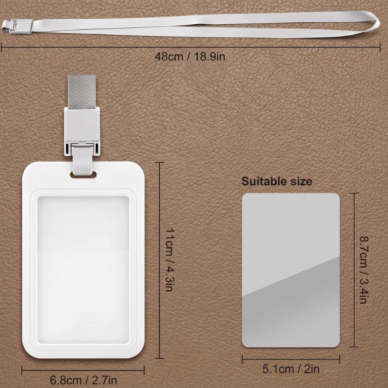 Premium Vertical ID Card Holders with Lanyard - Gallery