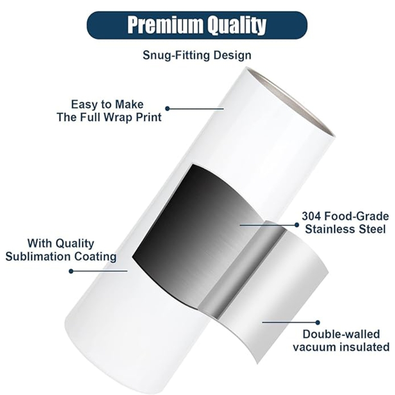 Insulated Skinny Stainless Steel Tumbler, with Lid & Metal Straw, Slim Travel Coffee Mug - Gallery
