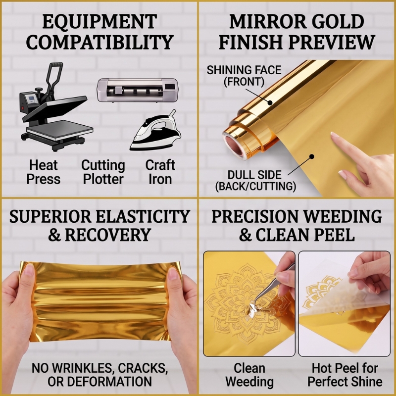 METALLIC SHINING Heat Transfer Vinyl Roll - Gallery