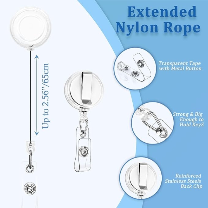Retractable Badge Reel Holder with Sturdy Belt Clip - Gallery