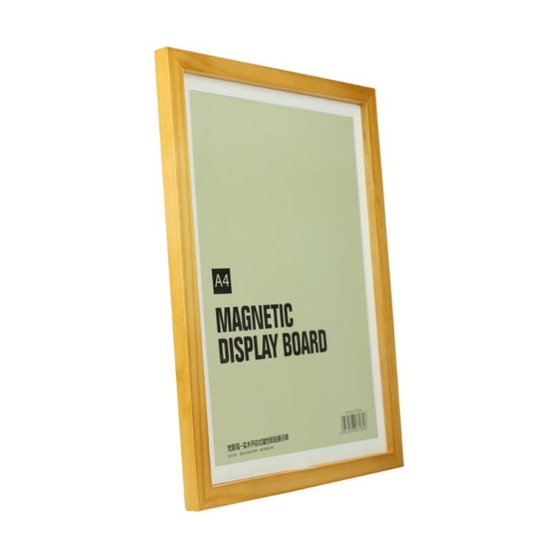 A4 Magnetic Display Board with Natural Wood Frame - Gallery