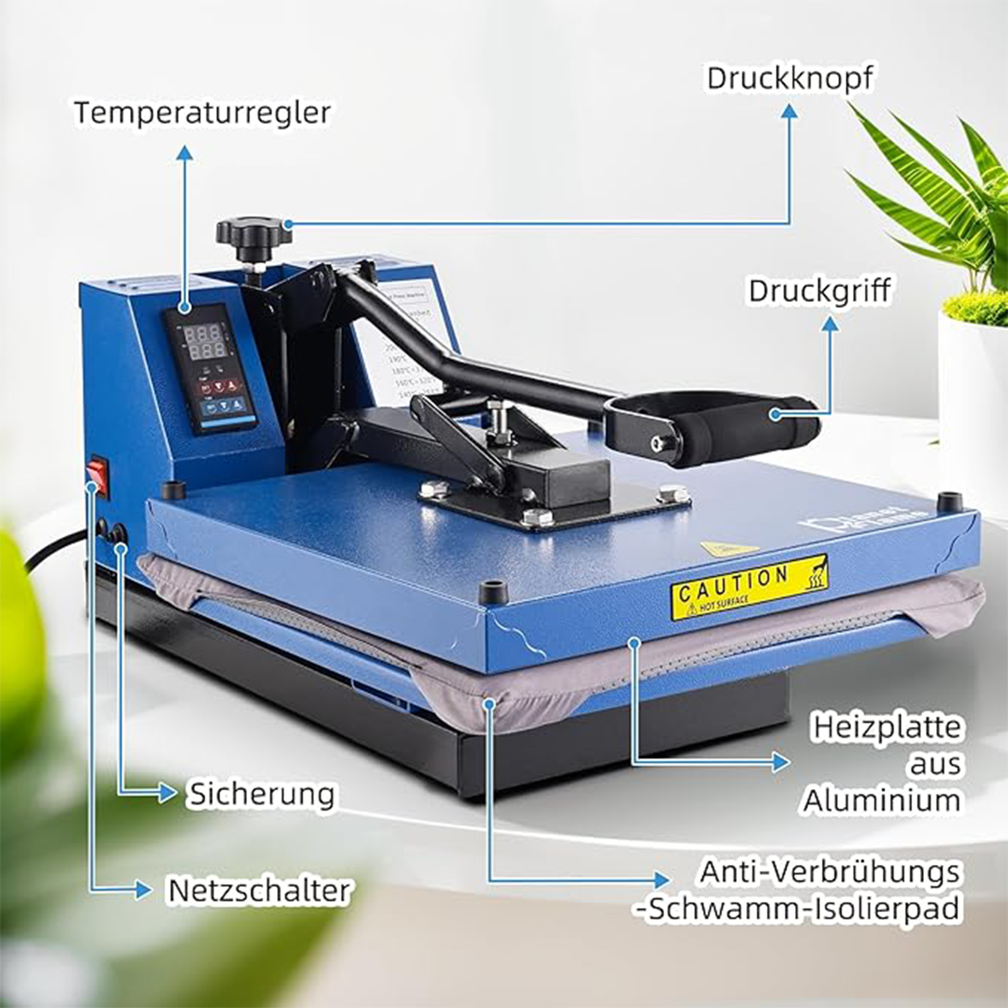 38x38 cm Sublimation Heat Press Machine BLUE - Gallery