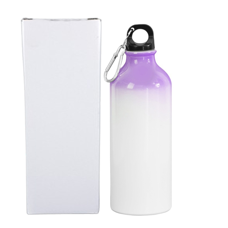 Gradient Color Sublimation Aluminum Water Bottle 600ml - Gallery