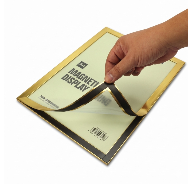 Magnetic Display Board & Document Holder-Gold - Gallery