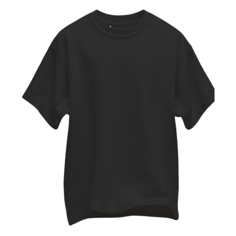 Black Cotton T-Shirt - Gallery