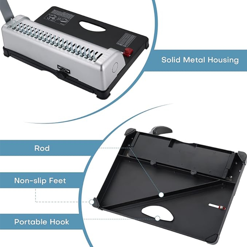 21-Hole Comb Plastic Binding Machine,A4 - Gallery