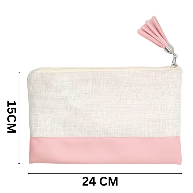 Sublimation Blank Cosmetic Bags, Pink - Gallery