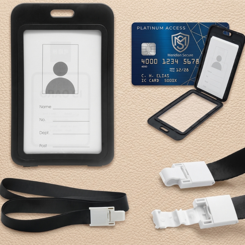Premium Vertical ID Card Holders with Lanyard - Gallery