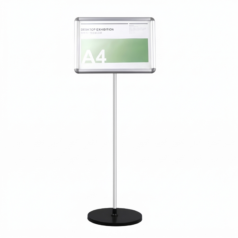 Floor Sign Stand with Heavy Duty Base, Aluminum Snap Frame Poster Stand, - Gallery