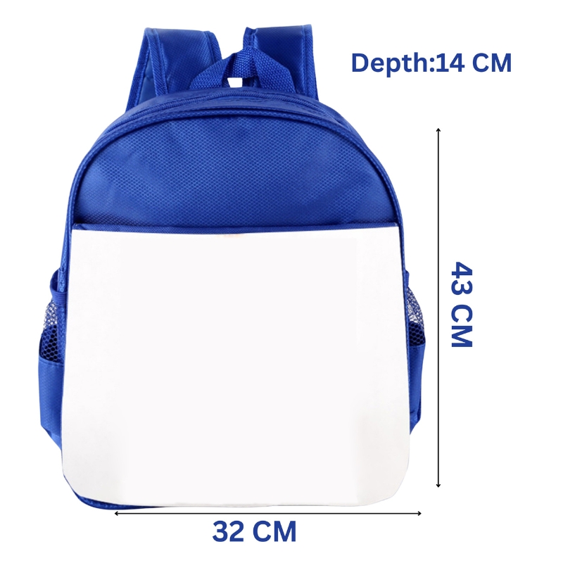 Blue Sublimation Blank School Bag - 32x43 cm - Gallery