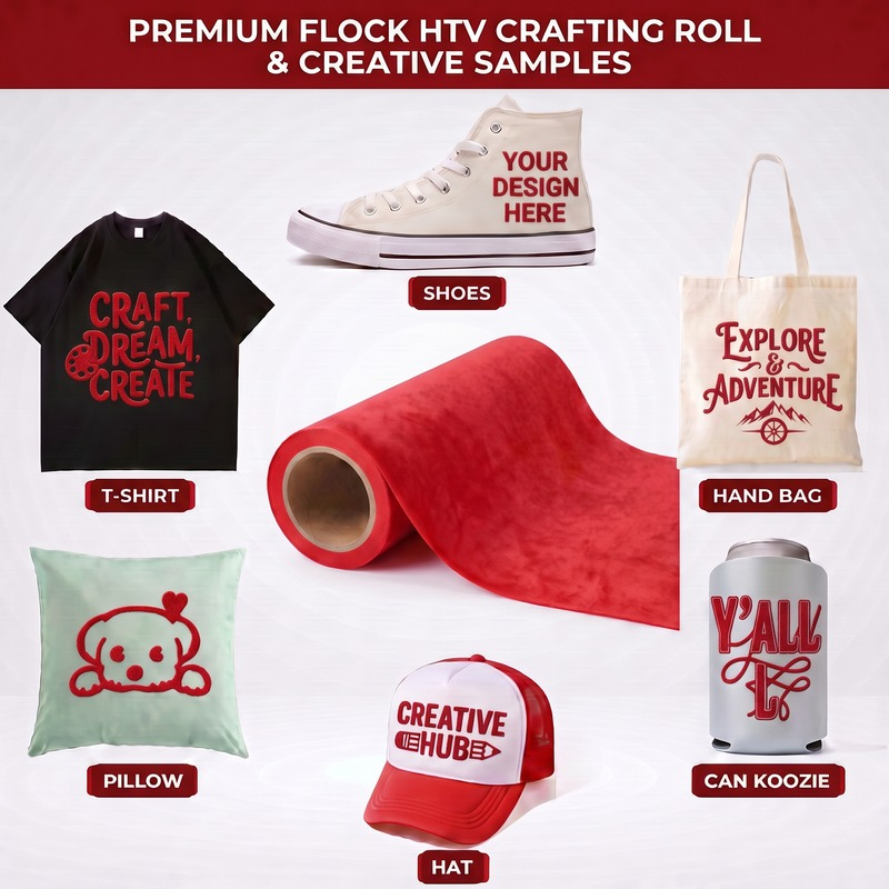 Heat Transfer Vinyl Roll, Flock Vinyl - Gallery