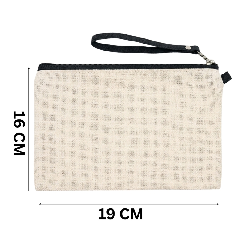 Sublimation Blank Linen Cosmetic Bag - Gallery