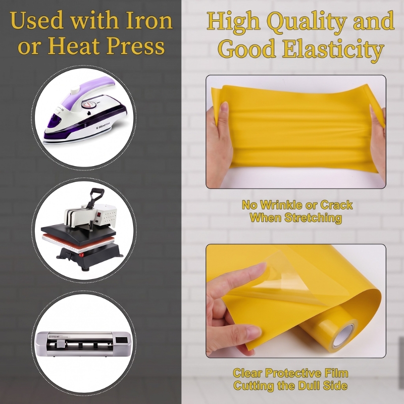 Heat Transfer Vinyl Roll- PVC HTV Vinyl - Gallery