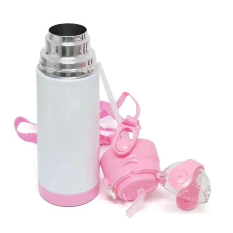 Sublimation Kids Water Bottle – Stainless Steel Double Wall Vacuum Insulated Flask with Straw Lid - Gallery