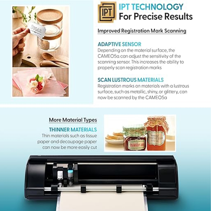 Silhouette America Cameo 5 Alpha (α) Smart Cutting Machine, Matte Black - Gallery