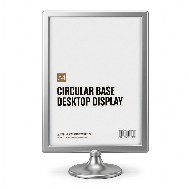 Desktop Sign Holder with Circular Base - Gallery