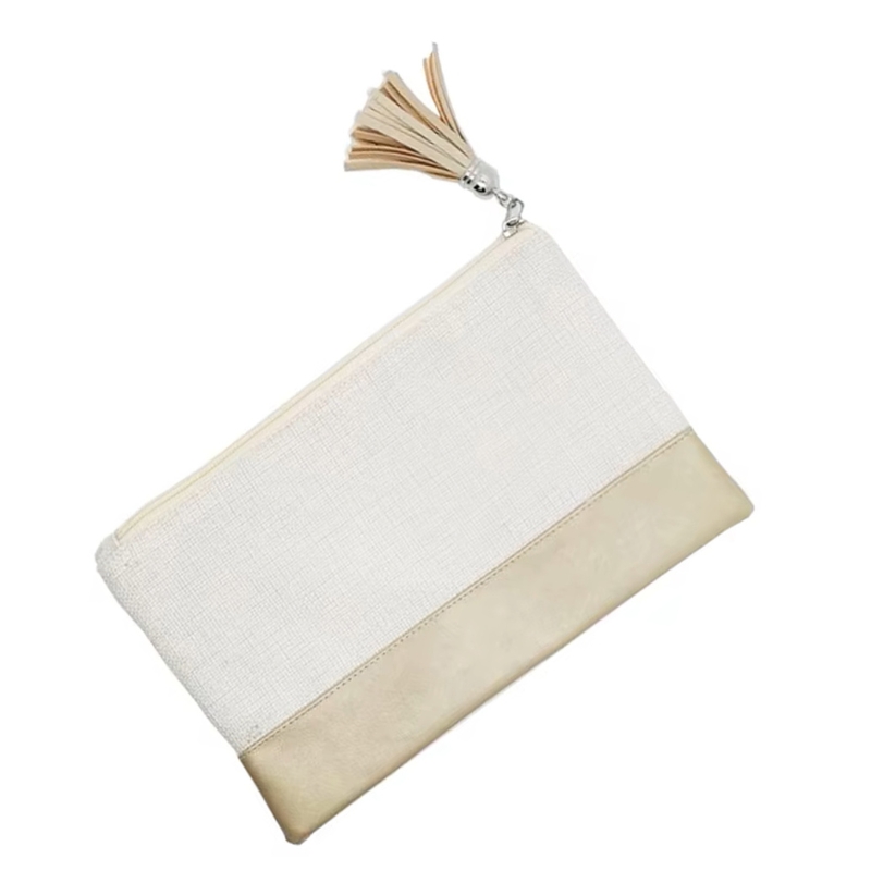 Sublimation Blank Cosmetic Bags, Gold PU - Gallery