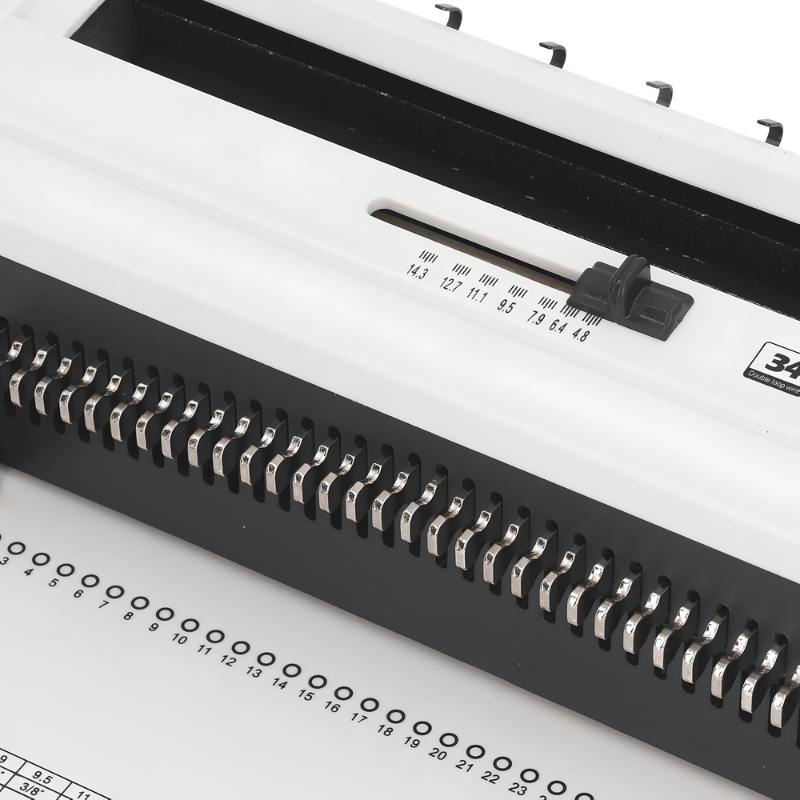 34-Hole Wire Binding Machine, 3:1 Pitch Spiral Coil Twin Loop Wire Binder - Gallery