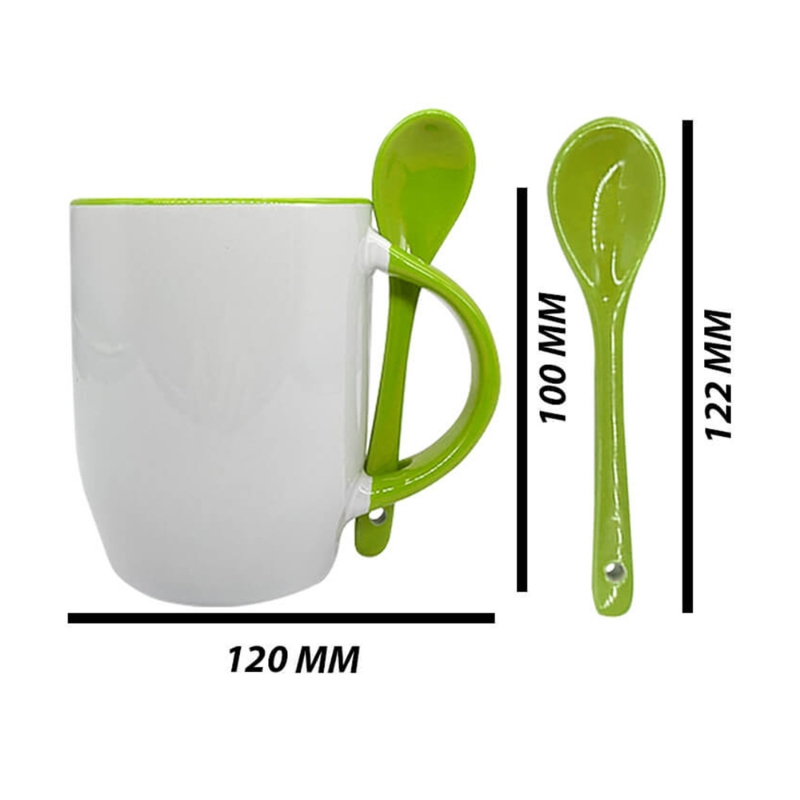 12oz Sublimation Ceramic Mug with Spoon - Gallery