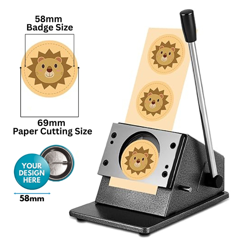 Graphic Punch Die Cutter 58mm Badge Circle Cutter Machine - Gallery