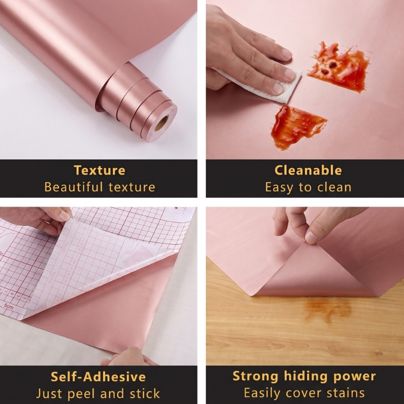 Self Adhesive Vinyl Sticker Roll, Water Proof, Peel and Stick Vintage, - Gallery
