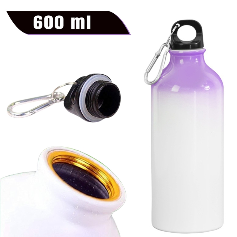 Gradient Color Sublimation Aluminum Water Bottle 600ml - Gallery