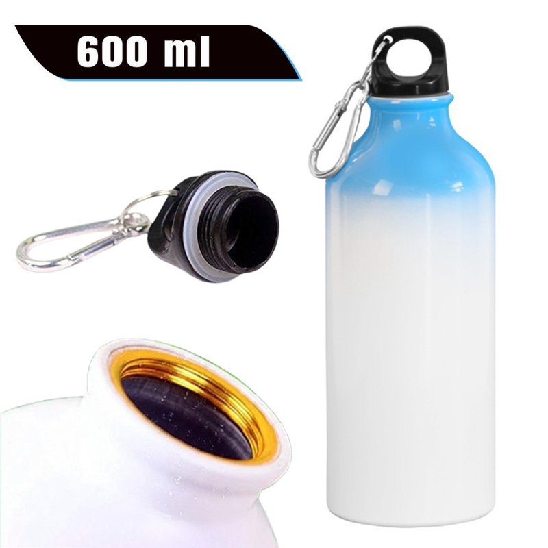Gradient Color Sublimation Aluminum Water Bottle 600ml - Gallery