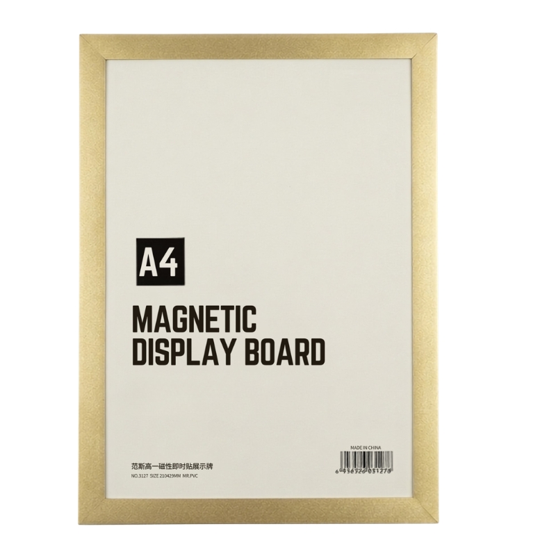 Magnetic Display Board & Document Holder-Gold - Gallery