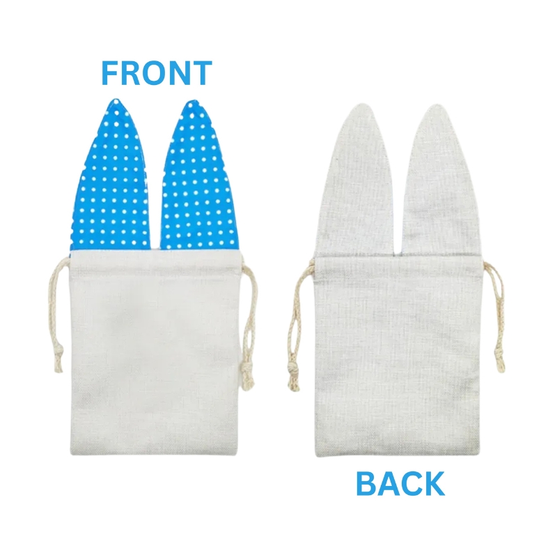 Polyester Sublimation Blank Bag with Blue Bunny Ears - Gallery
