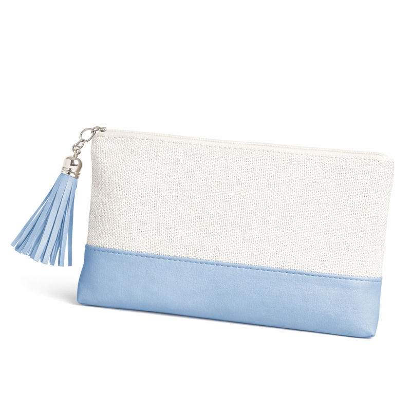 Sublimation Blank Cosmetic Bags, Blue PU - Gallery