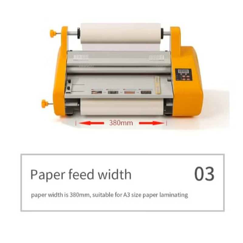 Heavy Duty A3/A4 Double Sided Hot & Cold Roll Laminator Machine, - Gallery
