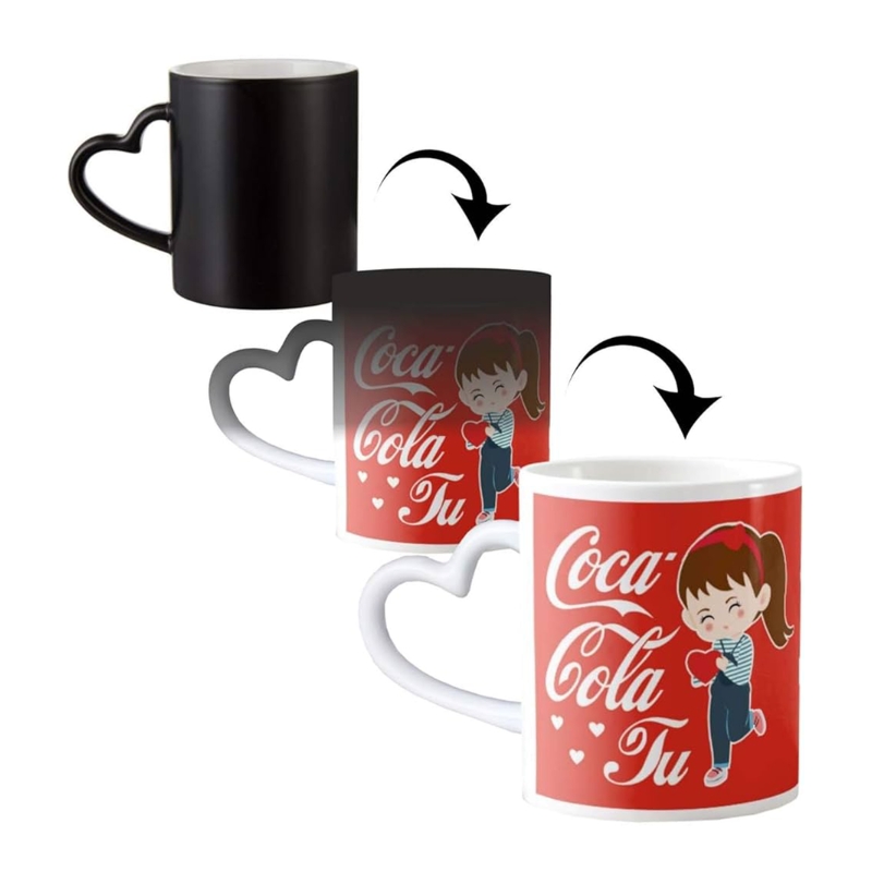 Magic Sublimation Mugs with Heart Handle-11oz - Gallery