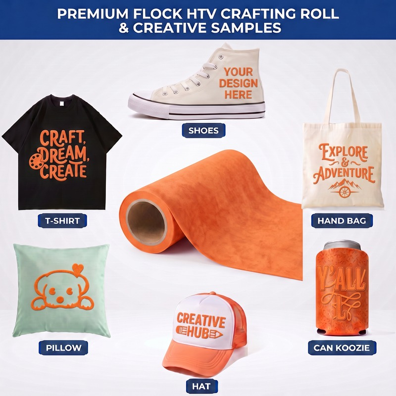 Heat Transfer Vinyl Roll, Flock Vinyl - Gallery
