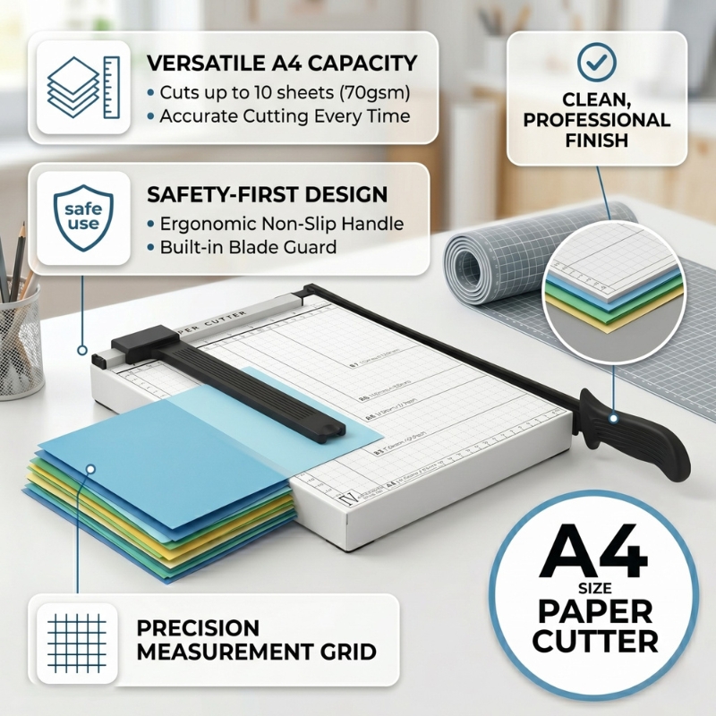 A4 Paper Cutter, Precision Guillotine Cutter for Cutting Paper, - Gallery