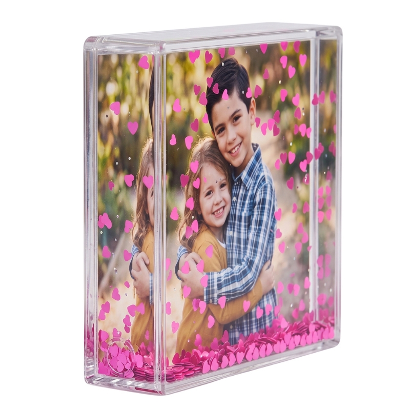 Liquid-Filled Photo Frame Clear Acrylic 10x10 cm - Gallery