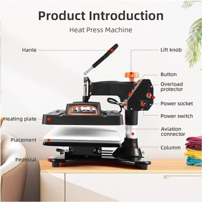 11-in-1 Combo Heat Press Machine, Professional Digital Sublimation Transfer Printer with LCD Temperature & Timer Controller - Gallery