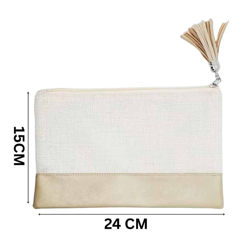 Sublimation Blank Cosmetic Bags, Gold PU - Gallery