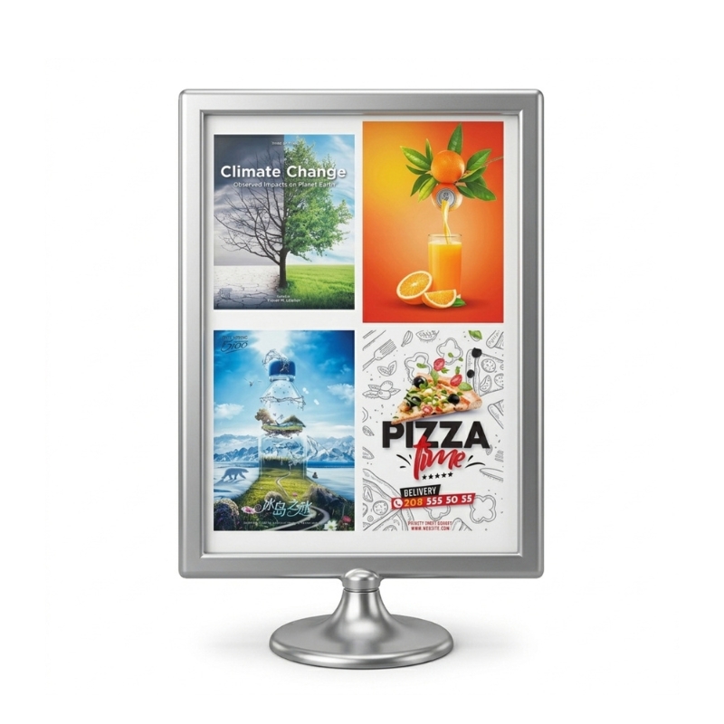 Desktop Sign Holder with Circular Base - Gallery