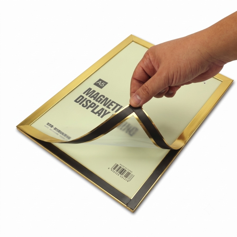 Magnetic Display Board & Document Holder-Gold - Gallery