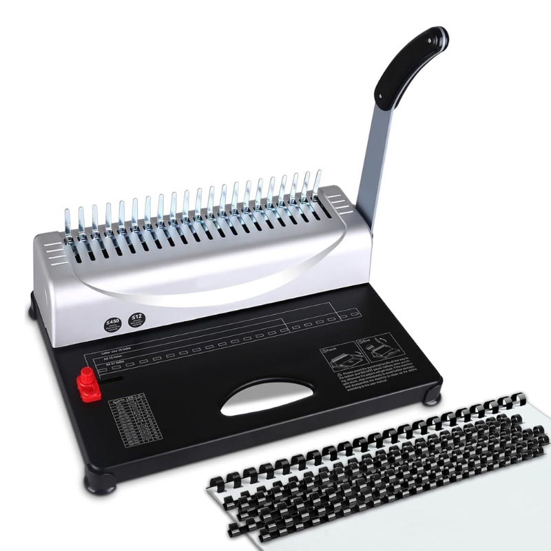 21-Hole Comb Plastic Binding Machine,A4