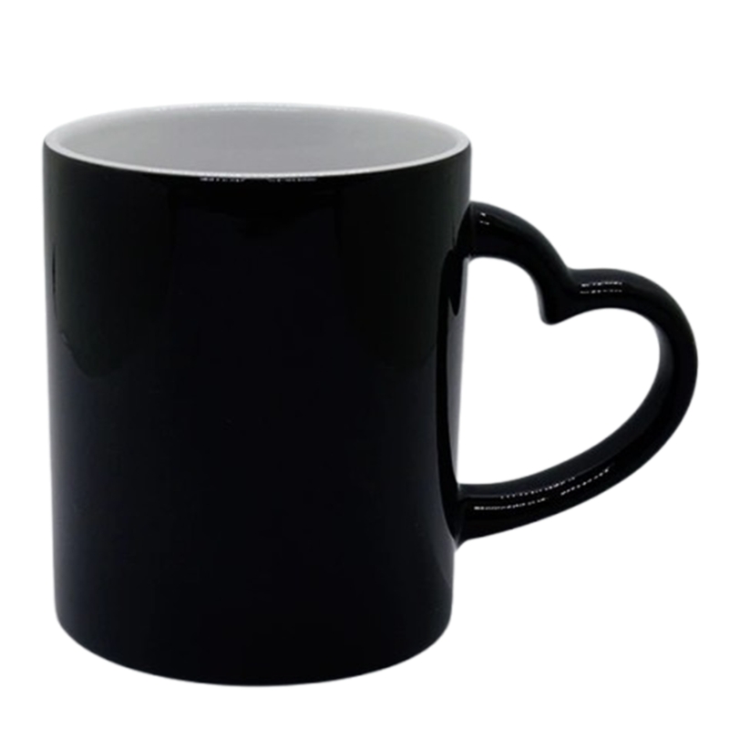 Magic Sublimation Mugs with Heart Handle-11oz
