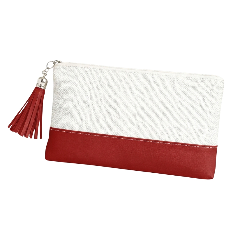 Sublimation Blank Cosmetic Bags, Red