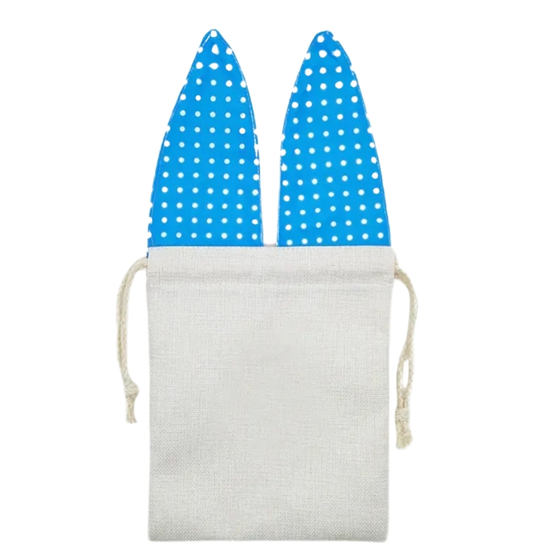 Polyester Sublimation Blank Bag with Blue Bunny Ears