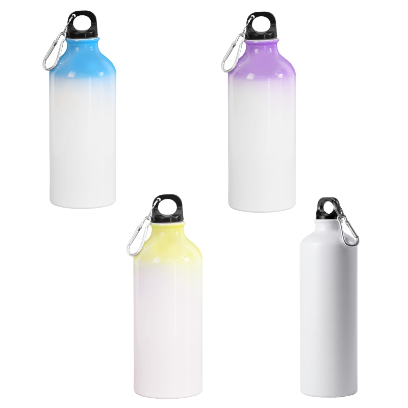 Gradient Color Sublimation Aluminum Water Bottle 600ml